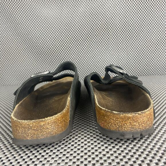Birkenstock Arizona Sandals Adult Size 40 Black Leather Casual Made In Germany - Picture 10 of 11